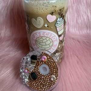 Tumbler with Pink and Gold Accents